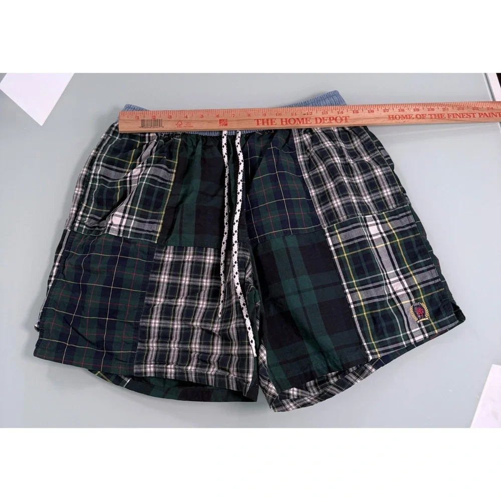 TOMMY HILFIGER Multicolor 100% Cotton Mens Mardras Swim Trunks Lined - Large